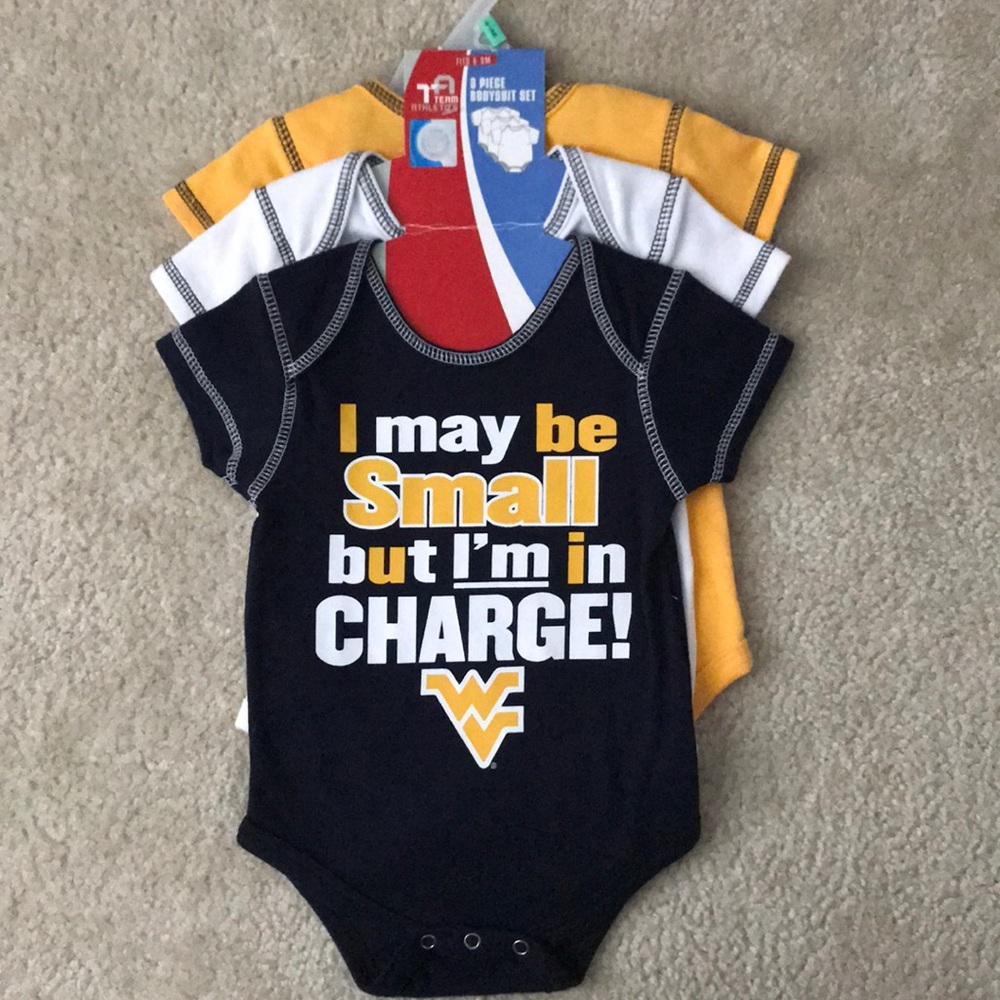 WV MOUNTAINEERS | 3 piece onsie WV set